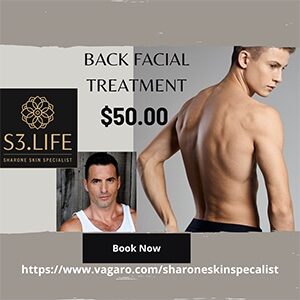 back facial special sharone skin specialist