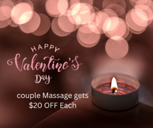 Sharone Skin Specialist Valentines special: couple massage $20 OFF Each